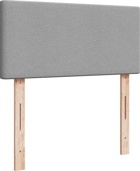 Produktbild VidaXL Ottoman-Bett mit Matratze Hellgrau 90x190 cm Stoff (90 x 190 cm)
