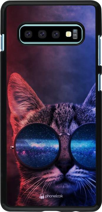 Actual product image PhoneLook Cover Red Blue Cat Glasses (Samsung Galaxy S10+)