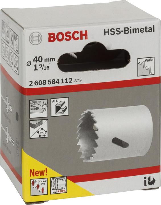 Produktbild Bosch Professional Zubehör Lochsäge HSS-Bimetall für Standardadapter, 40 mm, 1 9/16-Zoll (40 mm)