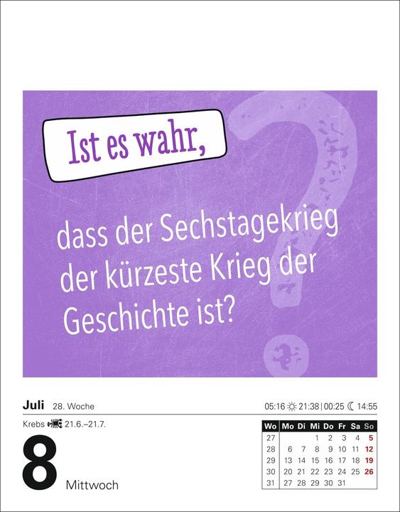 Actual product image Harenberg Ist es wahr, dass...? Tagesabreisskalender 2026 - Alltagswissen auf dem Prüfstand (German)