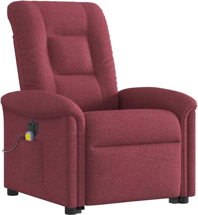 Immagine prodotto VidaXL Poltrona massaggiante elettrica con ausilio per l'assistenza in piedi in tessuto rosso vino