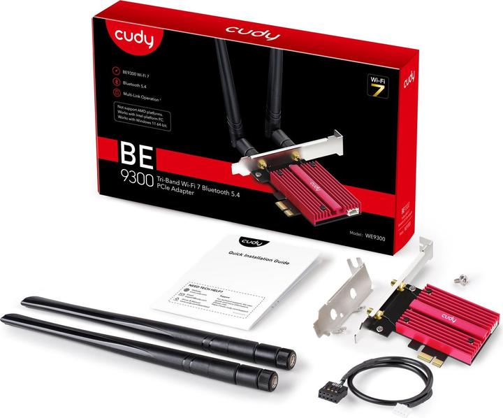 Immagine prodotto Cudy Adattatore PCI Express BE9300 Wi-Fi 7 (PCI-E x1)