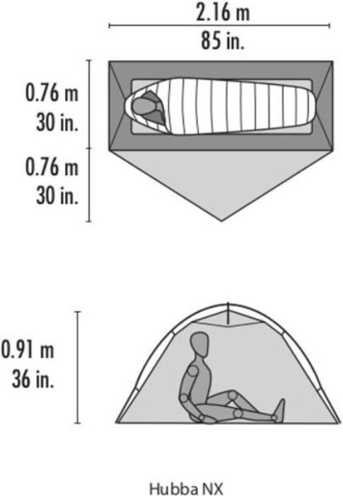 Actual product image Msr Hubba NX (Dome tent, 1.12 kg, 1 person)