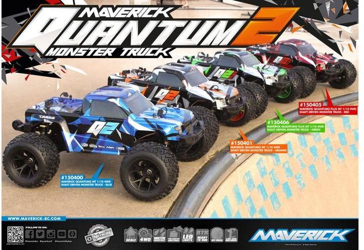 Produktbild Maverick Quantum2 MT Flux 1/10th Monster Truck - Red (RTR Ready-to-Run)