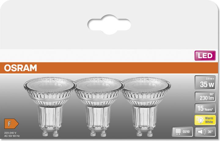 Produktbild Osram Led Star Par16 (GU10, 2.60 W, 690 lm, 3 x, F)