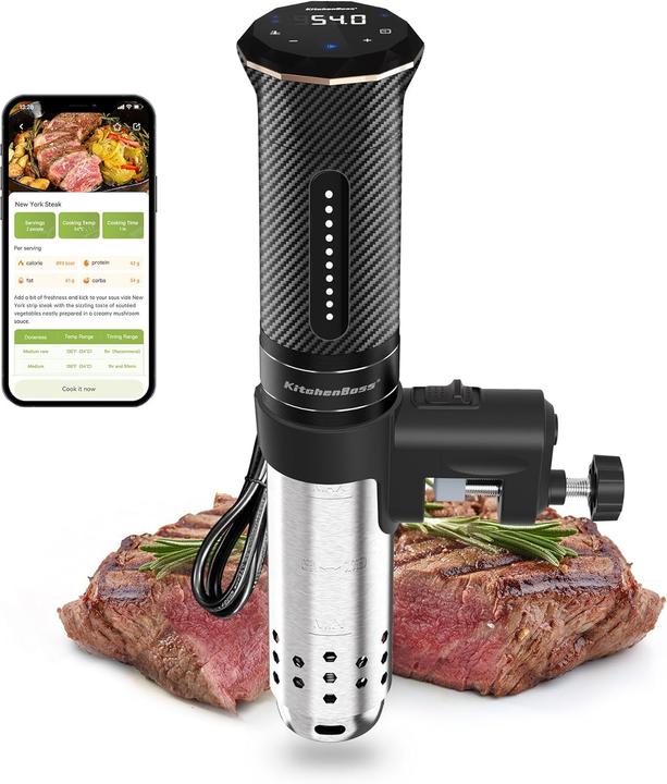 Produktbild KitchenBoss Sous Vide Garer Stick Wi-Fi mit App-Steuerung