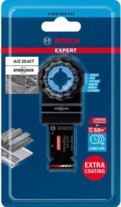 Produktbild Bosch Professional Zubehör EXPERT MetalMax AIZ 20 AIT Blatt für Multifunktionswerkzeuge, 40 x 20 mm