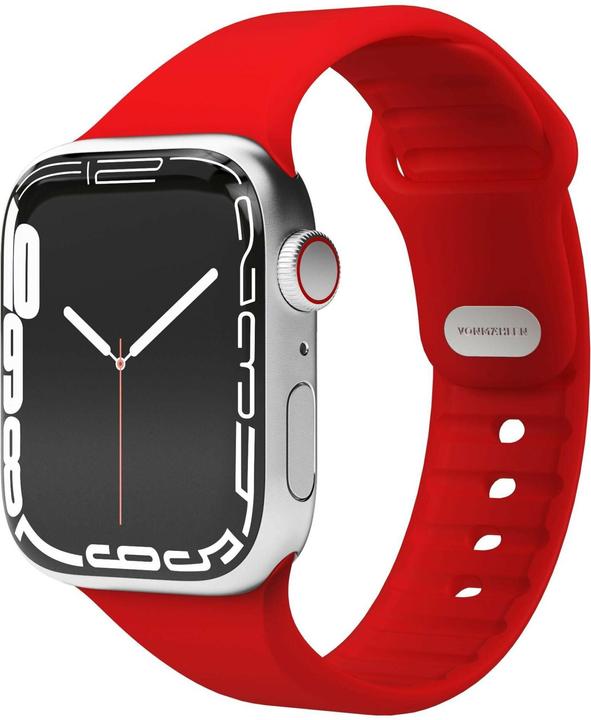 Image du produit Vonmählen Classic 2 bracelet en silicone pour Apple Watch 42 44 45 49 mm rouge (49 mm, 100% silicone)