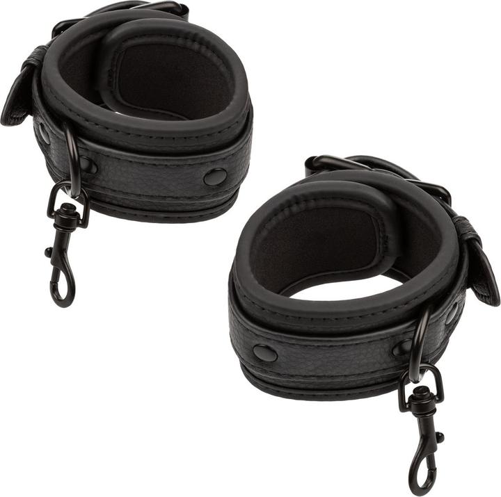 Actual product image CalExotics Nocturnal Bed Restraints Leather Adjustable Black
