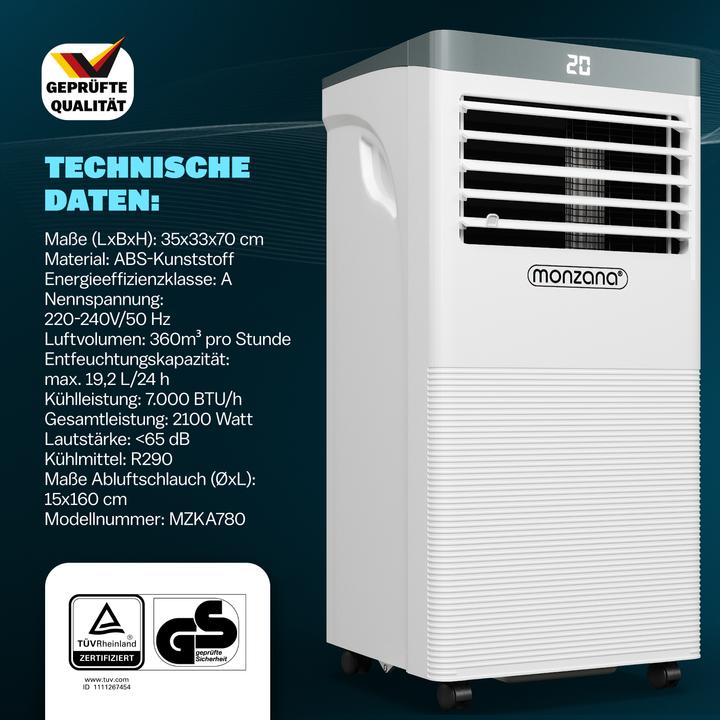 Actual product image Monzana MZKA780 (7000 BTU/h)