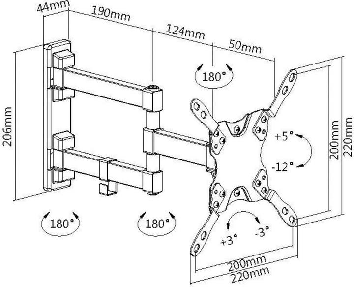 Produktbild myWall HF 11-2 L TV-Wandhalterung 58,4 cm (23" 106,7 cm (42" N (Wand, 42", 20 kg)