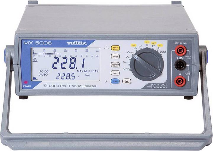 Image du produit Metrix Multimètre de paillasse Pour vos applications de laboratoire simples et efficaces (CAT III 1000V)