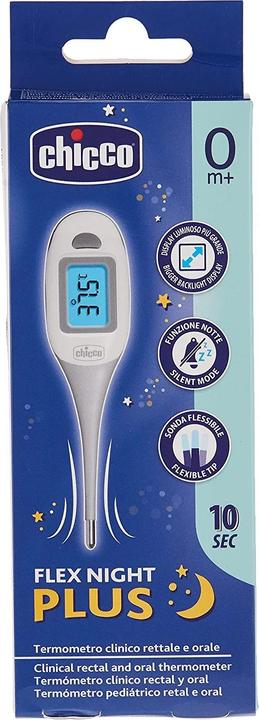Image du produit Chicco thermomètre digital pédiatrique Flex Night Plus 10 secondes 0m+ (Rectal)