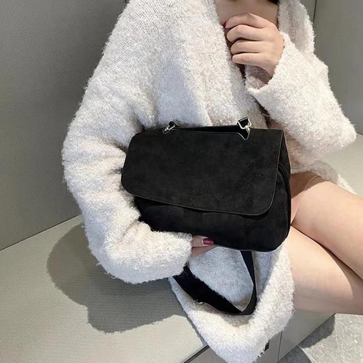 Actual product image Only-Bags.Store Fashion Shoulder Bags Retro Pu Leather Flap Crossbody Bag Messenger Handbag Clutch Purse