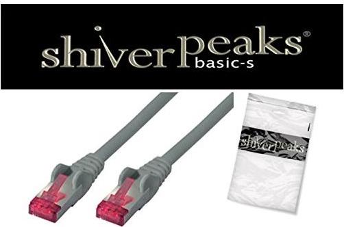 Produktbild S-Conn BASIC-S Patchkabel, Kat. 6A, S/FTP, grau, 20,0 m RJ45 Stecker (S/FTP, CAT6a, 20 m)