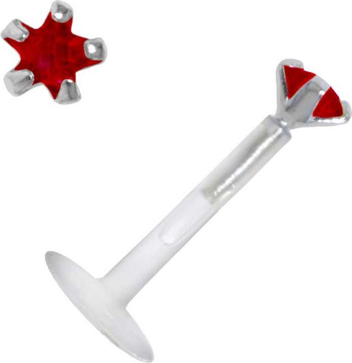 Produktbild Bijouteria Piercing für Lippe/Tragus (Bioplast, Silber 925, Zirkonia)