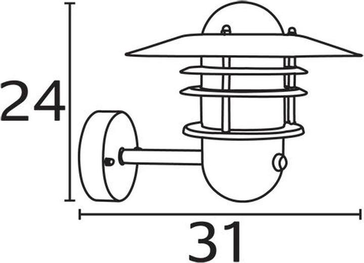 Actual product image Nordlux Agger, wall lamp w sensor, galvanized (E27, IP54)