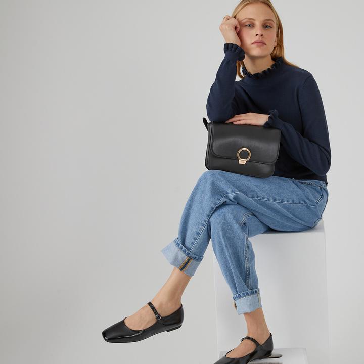Image du produit La Redoute Collections Pull à col montant ruché et manches longues (XXL)