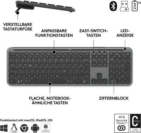 Image du produit Logitech Signature Slim Combo MK950 (CH, Sans fil)