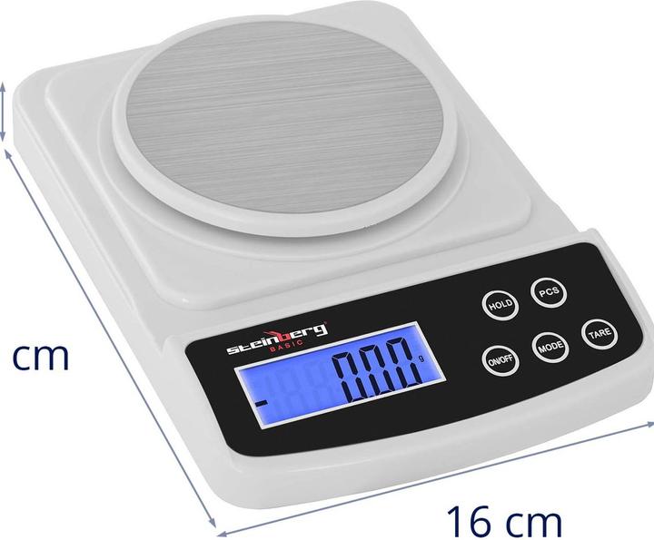 Steinberg Präzisionswaage Feinwaage Digitalwaage Goldwaage Laborwaage 500 g / 0,01 g LCD