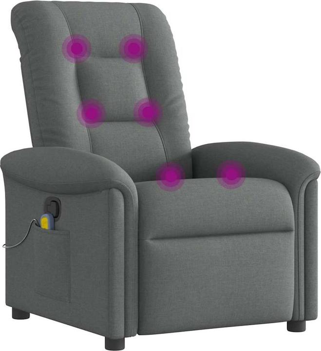 Produktbild VidaXL Massagesessel Dunkelgrau Stoff Massage TV-Sessel