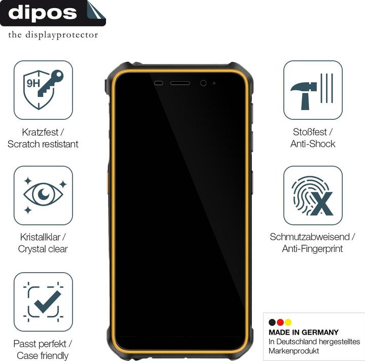 Produktbild Dipos Anti-Shock Displayschutz 9H (1 Stück, Ulefone Armor X12 Pro)
