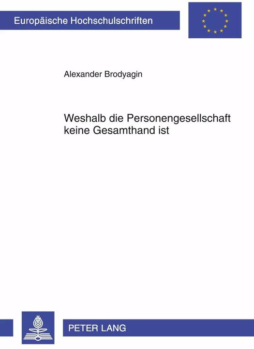Actual product image Weshalb die Personengesellschaft keine Gesamthand ist (German, Alexander Brodyagin, 2012)
