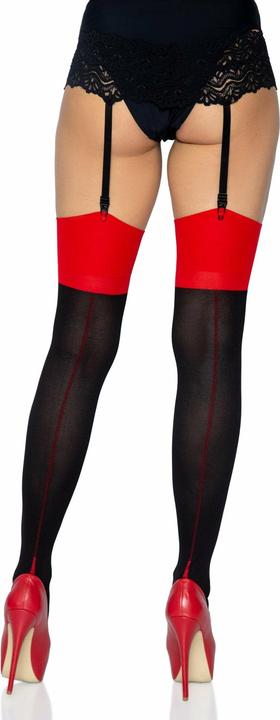 Produktbild Leg Avenue Straps-Strümpfe mit er Ziernaht (One Size)