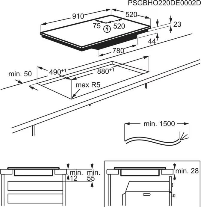 Immagine prodotto AEG IKE95753FB Serie 600 Piano Cottura a
