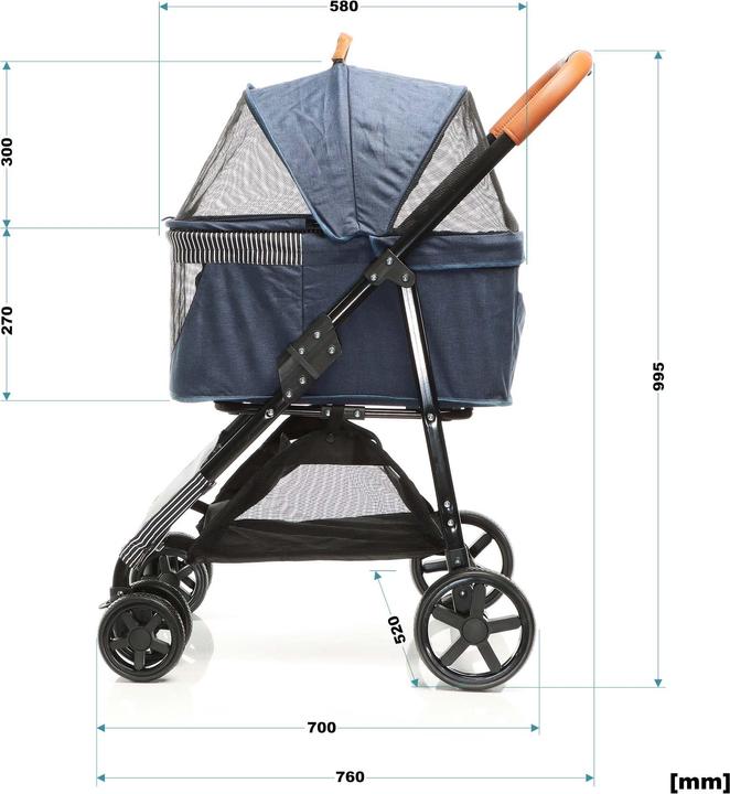 Actual product image Fudajo 2in1 pet stroller (Dog, Foldable, Breathable)
