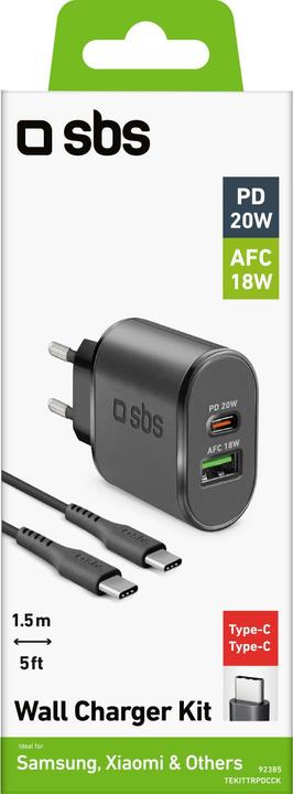 Actual product image SBS PD-Reiselader inkl. USB C-Kabel (18 W)