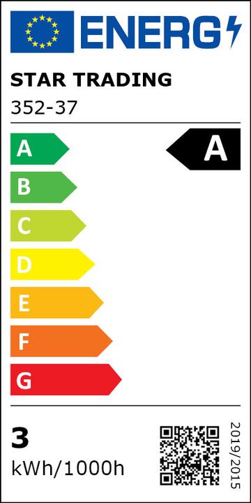 Energy Label Star Trading LED Bulb E27 A60 Clear (E27, 2.20 W, 470 lm, A)