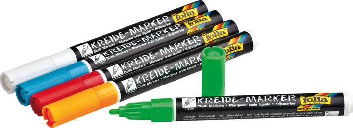 Actual product image Folia Chalk Marker (Black, 2 mm, 5 x)