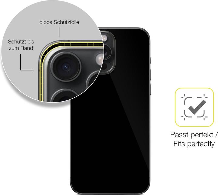 Produktbild Dipos 3D Full Cover Schutzfolie (1 Stück, Apple iPhone 15 Pro Max)