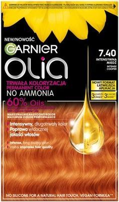 Actual product image Garnier Olia Hair Color 740 Intense Copper (740 Intense Copper)