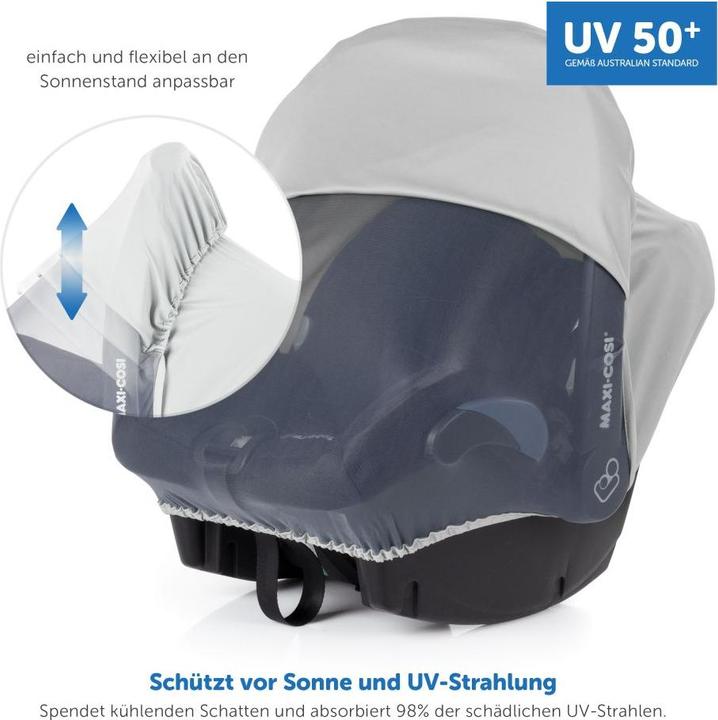 Image du produit Zamboo Protection pluie & insectes Capote pour siège-auto bébé 3en1 Protection solaire
