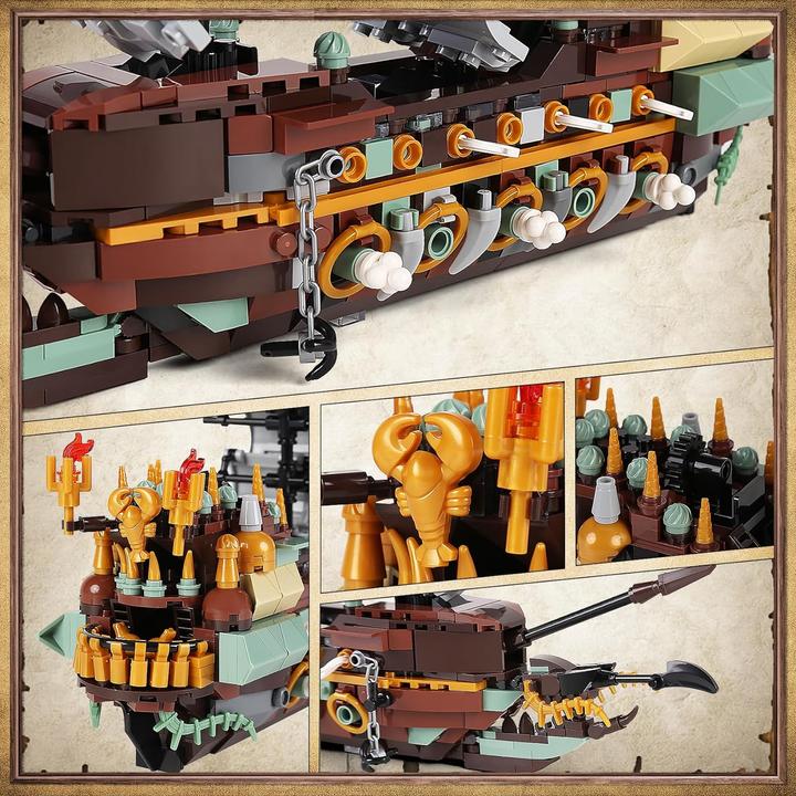 Actual product image Mould King Ship in a bottle Flying Dutchman