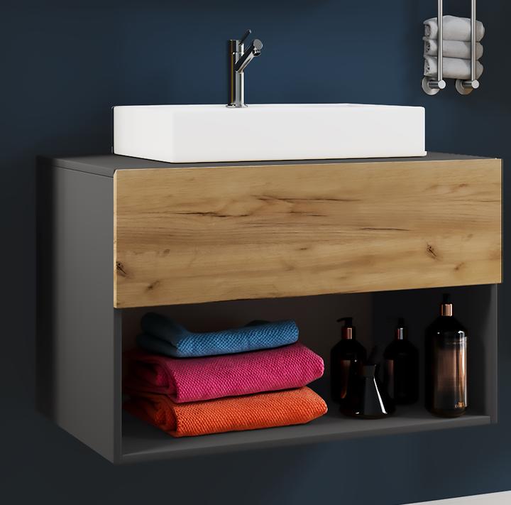 Image du produit VCM 2 pcs. bloc de bain lavabo tiroir Meuble de salle de bain "Lendas II