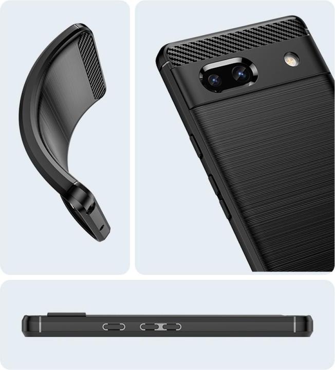 Actual product image Screenguard Carbon Brushed Soft TPU Case (Google Pixel 7a)