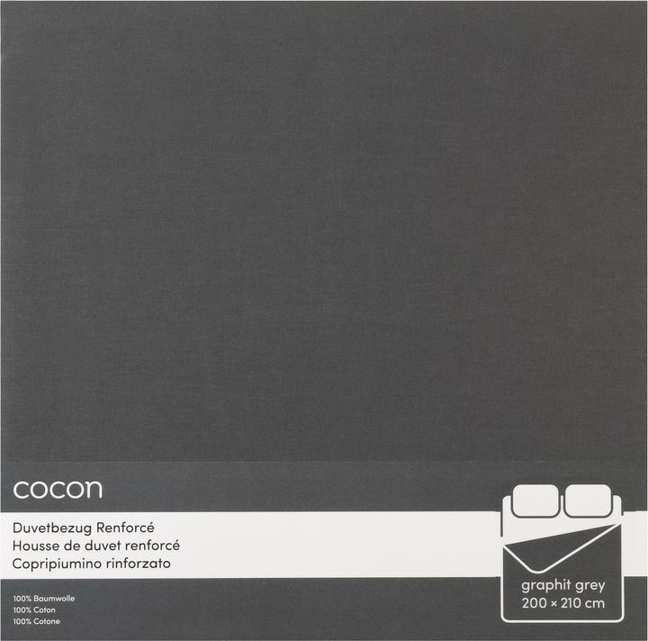 Produktbild Cocon Duvetbezug Renforcé 200 x 210 cm, Graphit, Eigenschaften (Duvetbezug, 200 x 210 cm)