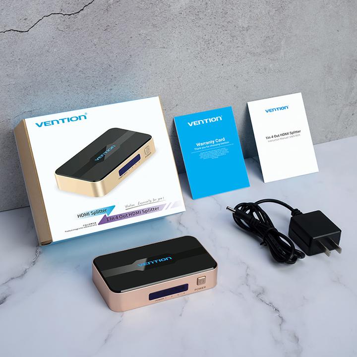 Image du produit Vention 4K/30Hz HD HDMI splitter with power supply / HDMI - x 4 output