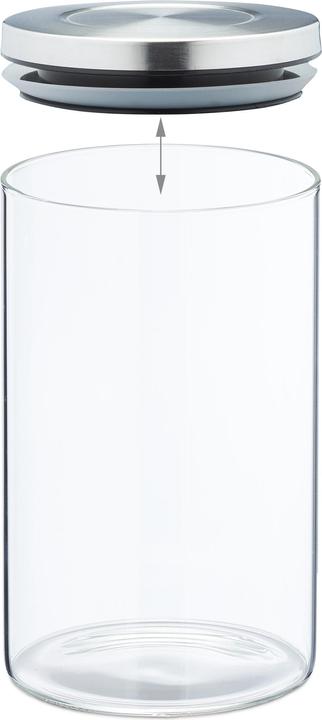 Produktbild Relaxdays 3x Vorratsglas (0.80 l)