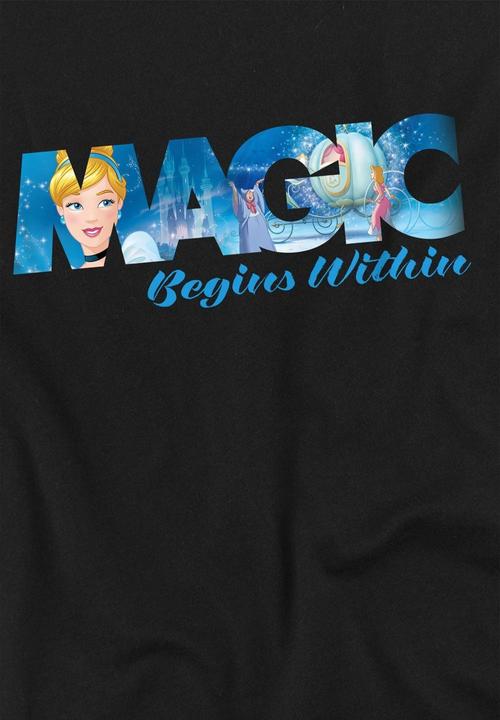 Actual product image Cinderella Childrens/Kids Magic Begins Within T-Shirt (152, 158)