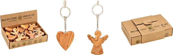 Roost Schlüsselanhänger Holz 10028592 (assortiert) 3x5x2cm