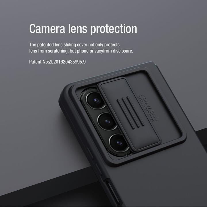 Actual product image Nillkin Silikonowe etui CamShield Silky Silicone Case do Samsung Galaxy Z Fold 5 z os?on? na aparat (Samsung Galaxy Z Fold5)