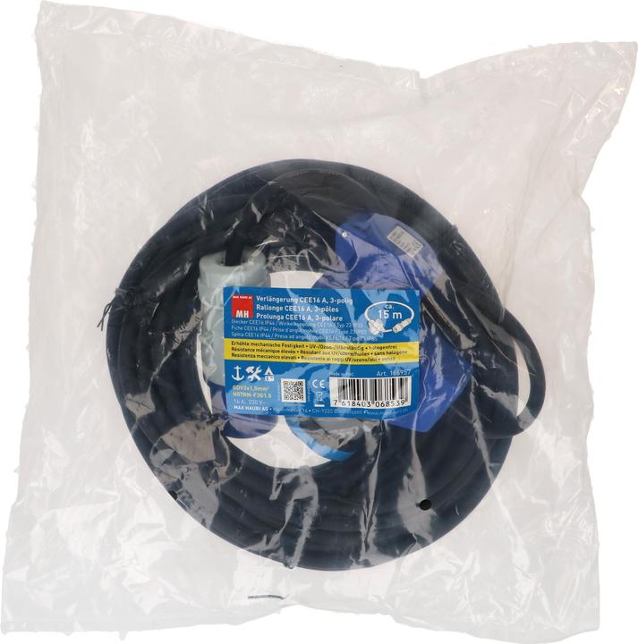 Actual product image Max Hauri Camp CEE extension (15 m, 3-pole)