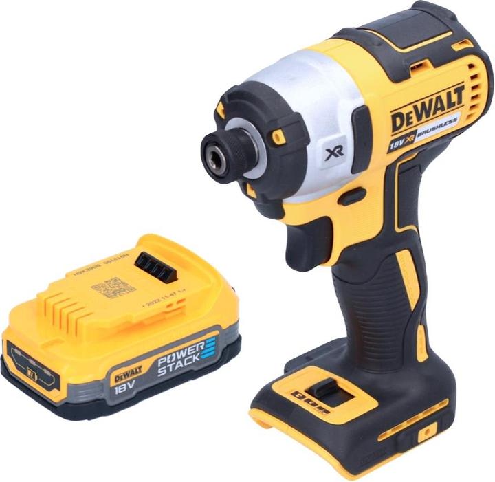 Productafbeelding DeWalt DCF 887 N Accu-slagmoersleutel 18 V 205 Nm 1/4" Borstelloos + 1x accu 1,7 Ah - zonder oplader (Oplaadbare batterij)
