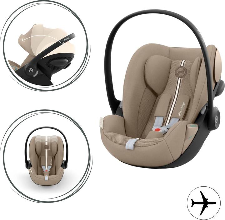 Produktbild Cybex CLOUD G I-SIZE PLUS Almond Beige | beige (Babyschale, ECE R129/i-Size Norm)