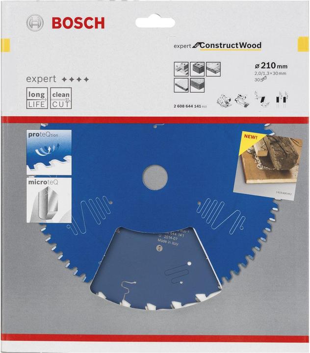 Produktbild Bosch Professional Zubehör Kreissägeblatt Expert for Construct Wood, 210 x 30 x 2,0 mm, 30