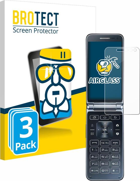 Produktbild BROTECT Schutzglas Schutzfolie Glas Folie Displayschutz klar (3 Stück, Samsung Galaxy Z Fold2)